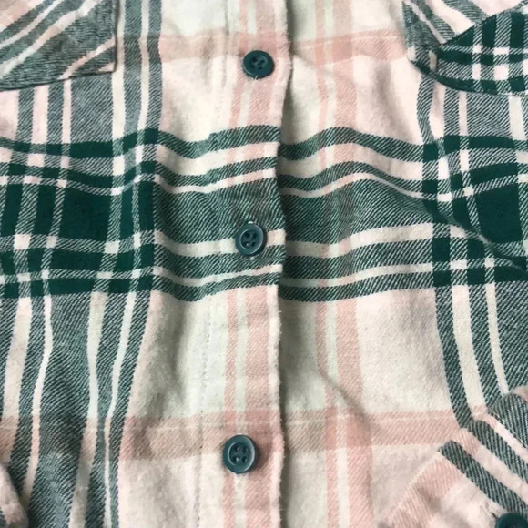 VOLCOM | Green and pink plaid button down shirt - Picture 4 of 9